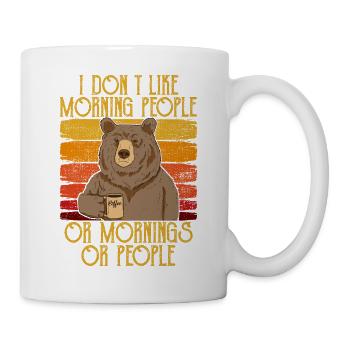 i dont like morning people bear coffee - Mug - white - Right
