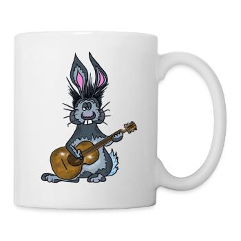Paco le lapin joue à merveille de la guitare classique - Mug blanc - blanc - Droite