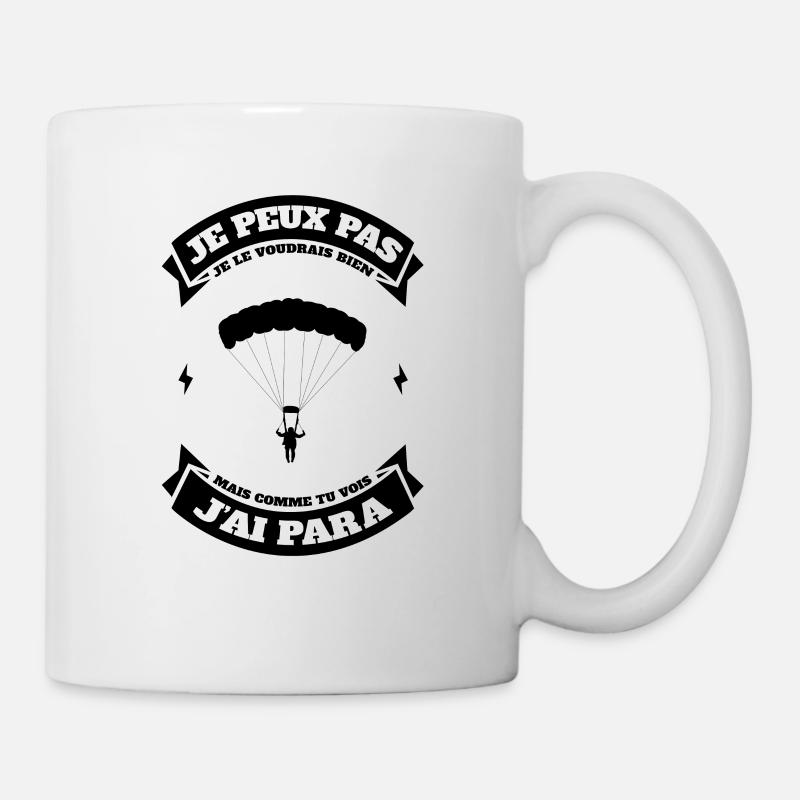JE PEUX PAS J'AI PARACHUTE - Mug blanc - blanc