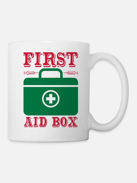 first aid box - Tasse - Weiß