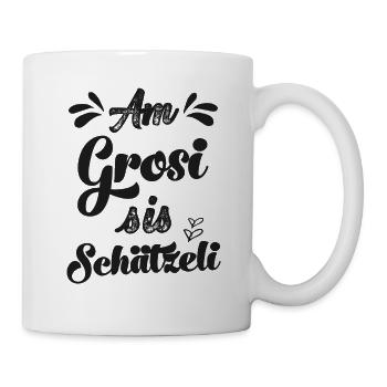Am Grosi sis Schätzeli Oma Schweiz Schweizerdeutsc - Tasse - Weiß - Rechts