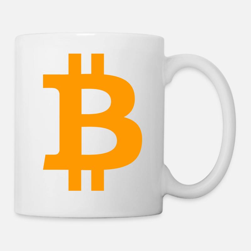 Bitcoin BTC symbol Logo - Mug - white
