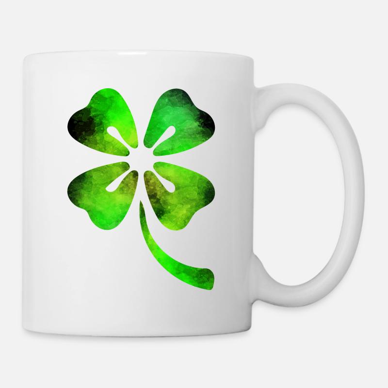 Kleeblatt Aquarell St. Patricks Day - Tasse - Weiß