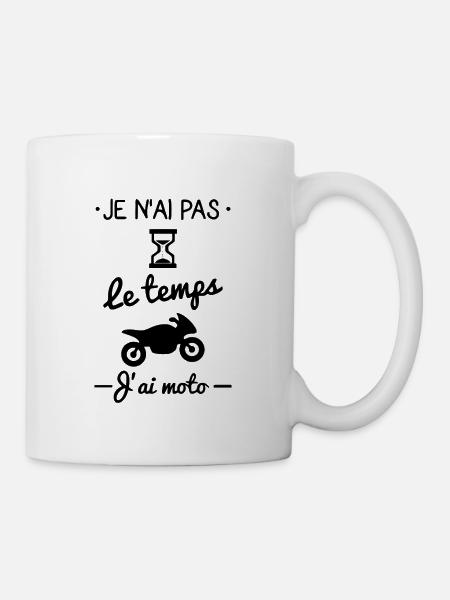 je peux pas j'ai moto. - Mug blanc - blanc