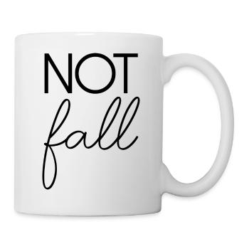 Notfall Spruch Schrift Spaß lustig - Tasse - Weiß - Rechts