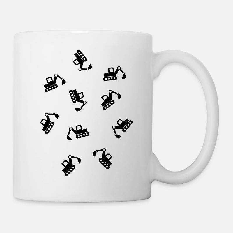 de nombreux chantiers de chantier de dragage - Mug blanc - blanc