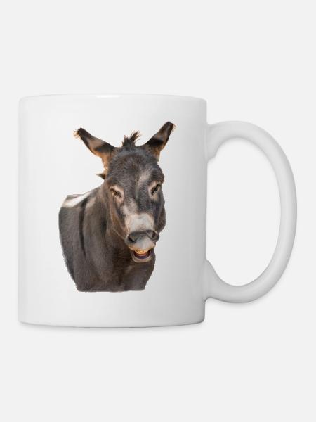 Eselliebe Portrait de l’âne Photomotiv - Mug blanc - blanc