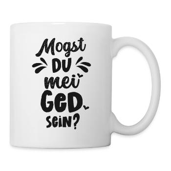 Mogst du mei Ged sein Patenonkel fragen Taufe Baby - Tasse - Weiß - Rechts