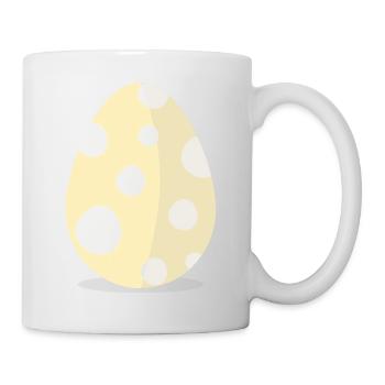 Easter egg yellow with dots - Mug - white - Right