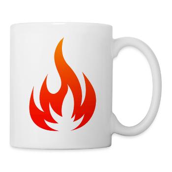 Flamme - Mug blanc - blanc - Droite