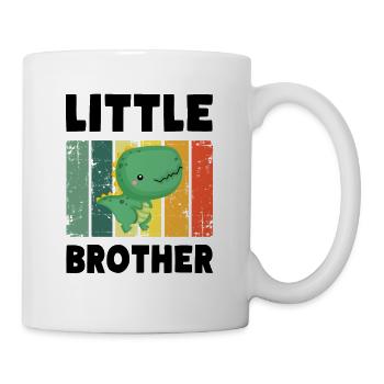 LITTLE BROTHER Baby T-Rex Sibling Dinosaur - Mug - white - Right