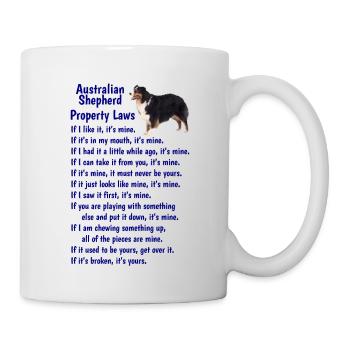 Australian Shepherd Property Laws - Mug - white - Right