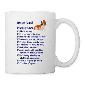 Basset Hound Property laws - Mug - white - Right