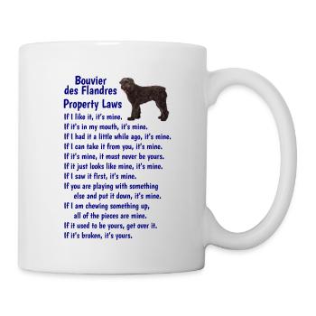 Bouvier des Flandres Property Laws - Mug - white - Right