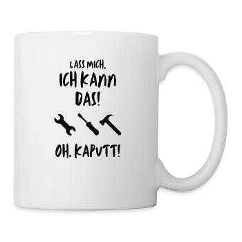Handwerker Werkzeug baustelle lustig geschenk - Tasse - Weiß - Rechts