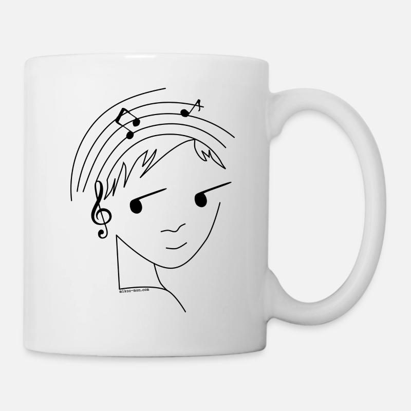 Die Musik - Tasse - Weiß