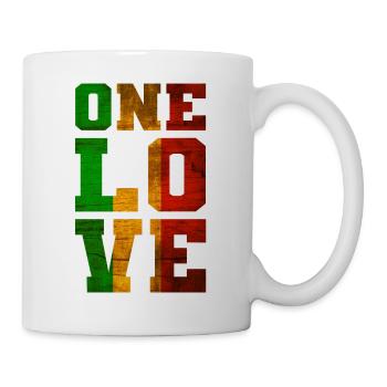 ONE LOVE Reggae Musique - Mug blanc - blanc - Droite