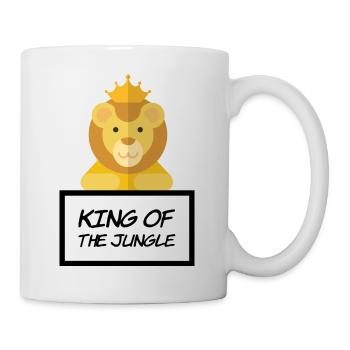 King of the jungle - König des Jungles Löwe Lion - Tasse - Weiß - Rechts