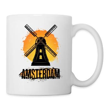 Amsterdam Pays-Bas Nederland Holland Windmühle - Mug blanc - blanc - Droite