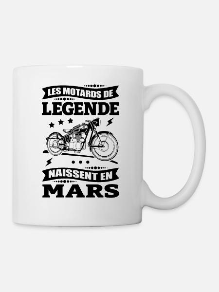 ANNIVERSAIRE MOTARD DE MARS - Mug blanc - blanc
