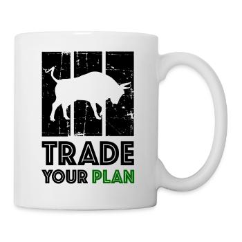 TRADE YOUR PLAN Bull Trader - Mug blanc - blanc - Droite