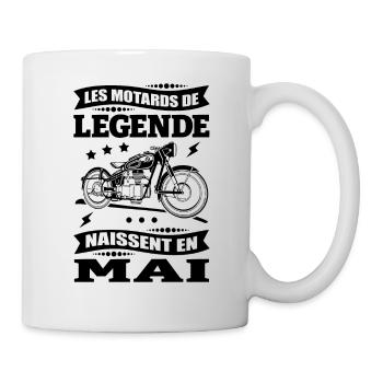 ANNIVERSAIRE MOTARD DE MAI - Mug blanc - blanc - Droite