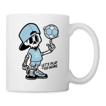 Skeleton handballer - Mug blanc - blanc - Droite