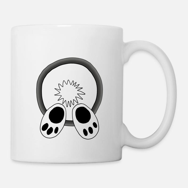 Das weiße Kaninchen verschwindet im rabbit hole - Tasse - Weiß