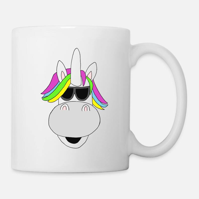 Cool Einhorn - Tasse - Weiß