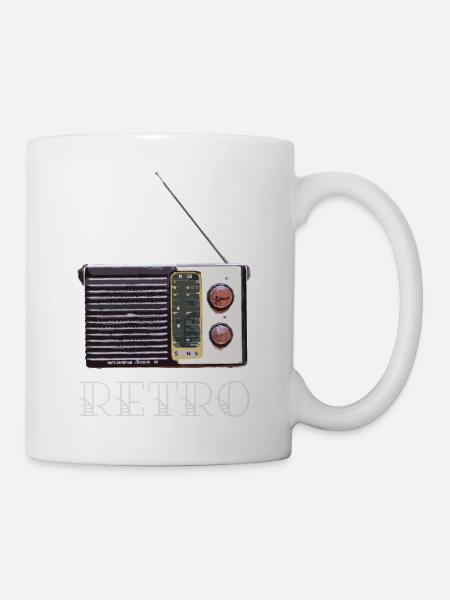 Altes Radio - Tasse - Weiß