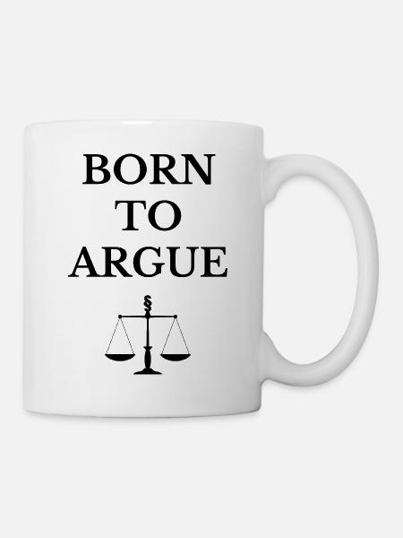 Born to argue Jura avocat cadeau de profession - Mug blanc - blanc