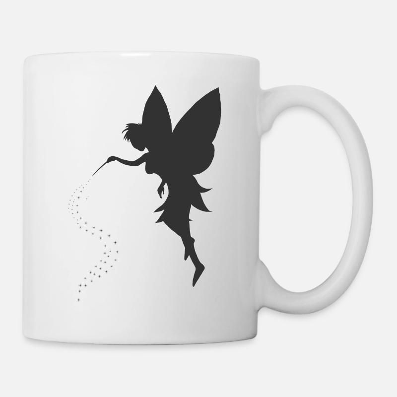 Süße Fee Elfe mit Sternchen - Tasse - Weiß