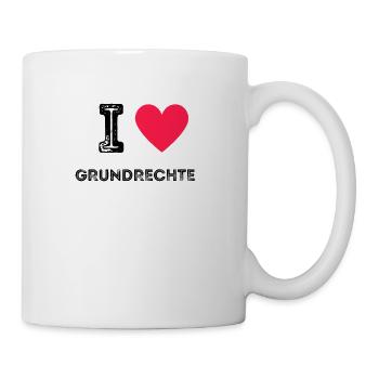 Grundrechte Grundgesetz Politik widerstand demo - Tasse - Weiß - Rechts