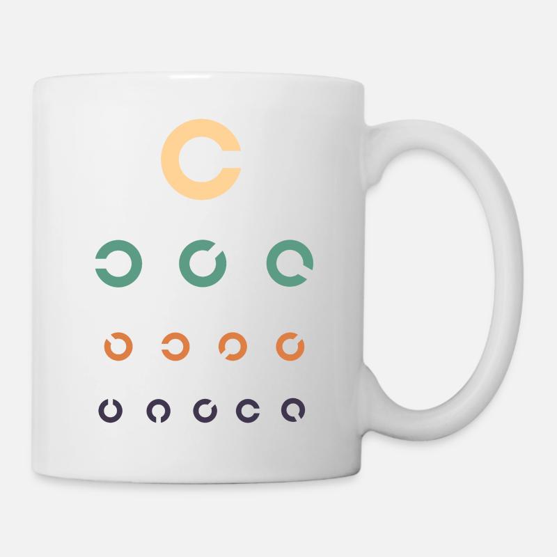 Sehtest Augenoptiker - Tasse - Weiß