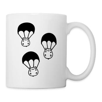 Cute Hamster Skydiver - Mug - white - Right