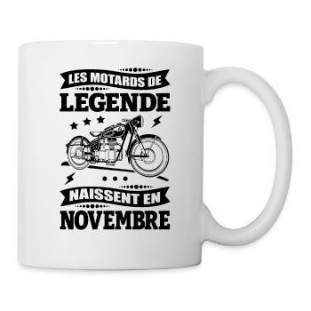 ANNIVERSAIRE MOTARD DE NOVEMBRE - Mug blanc - blanc - Droite