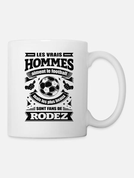 LES VRAIS HOMMES SONT FANS DE RODEZ - Mug blanc - blanc