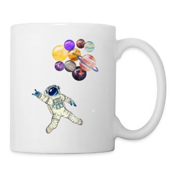 Planètes astronautes - Mug blanc - blanc - Droite
