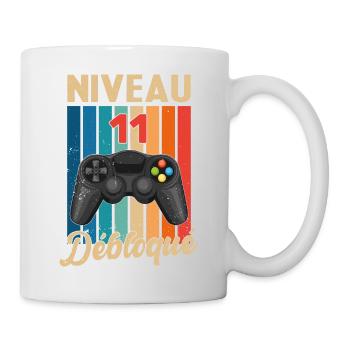 11 ans Anniversaire Garçon Fille Gamer Cadeau - Mug blanc - blanc - Droite