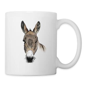 Donkey head colored - Mug - white - Right