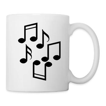 Musiknoten - Tasse - Weiß - Rechts