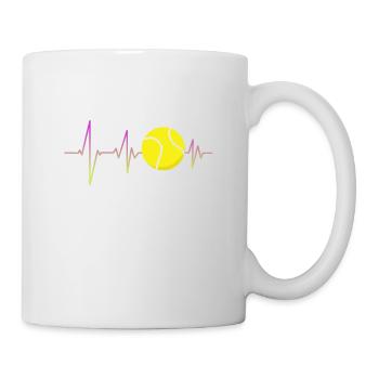 Battement de coeur de bille de tennis - Mug blanc - blanc - Droite