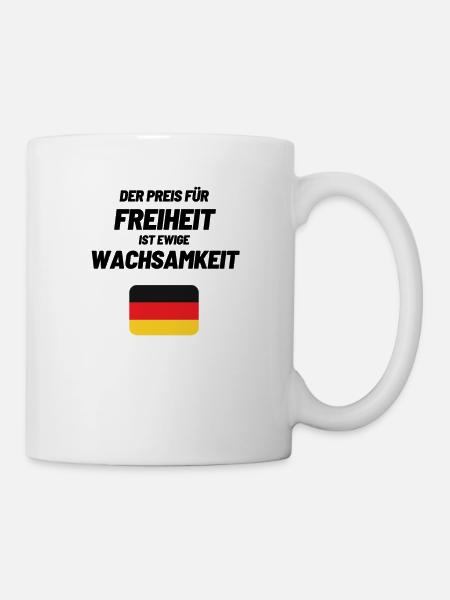 Freiheit Demokratie Grundgesetz Widerstand Meinung - Tasse - Weiß