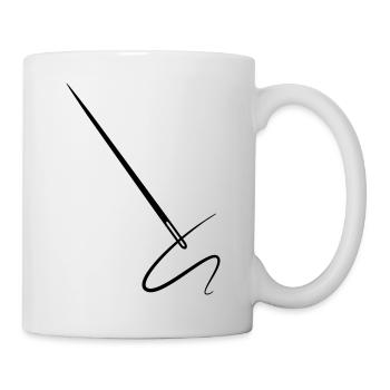 Needle with thread - Mug - white - Right