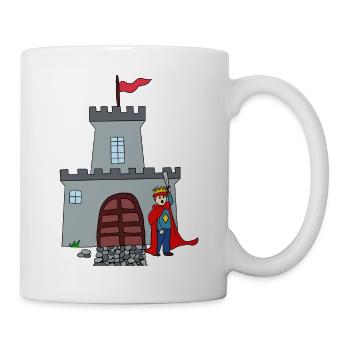 Ritter und Burg - Tasse - Weiß - Rechts