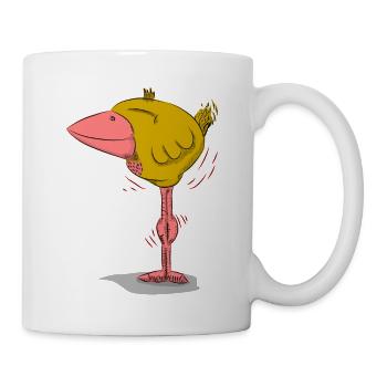 Bird Friedolin just happy on it - Mug - white - Right