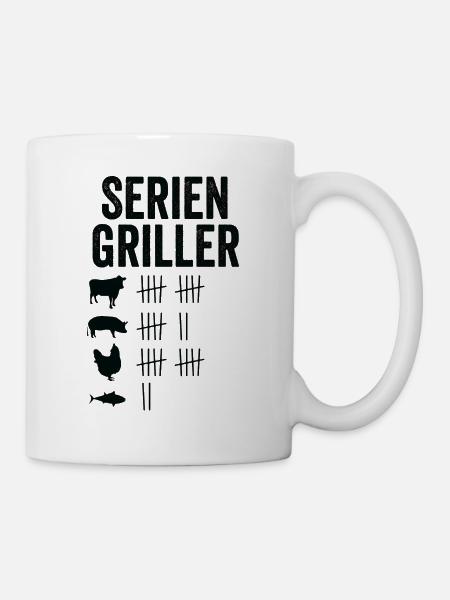 Seriengriller Grillen BBQ Grillen Humor lustig - Tasse - Weiß