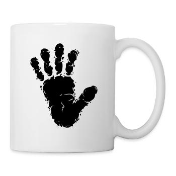Monkey Primates Track Track Handprint - Mug - white - Right