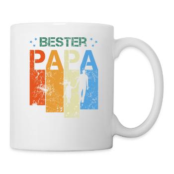 Papa, ist der beste, Bester Papa - Tasse - Weiß - Rechts