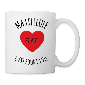 Tshirt ma filleule et moi c'est pour la vie - Mug blanc - blanc - Droite